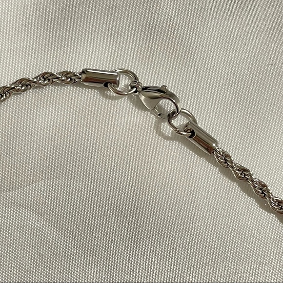 Silver Rope Chain Necklace - Picture 2 of 5